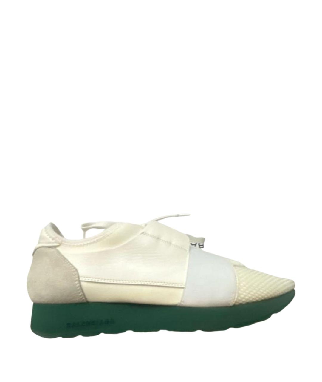 BALENCIAGA Белые текстильные кроссовки, фото 1