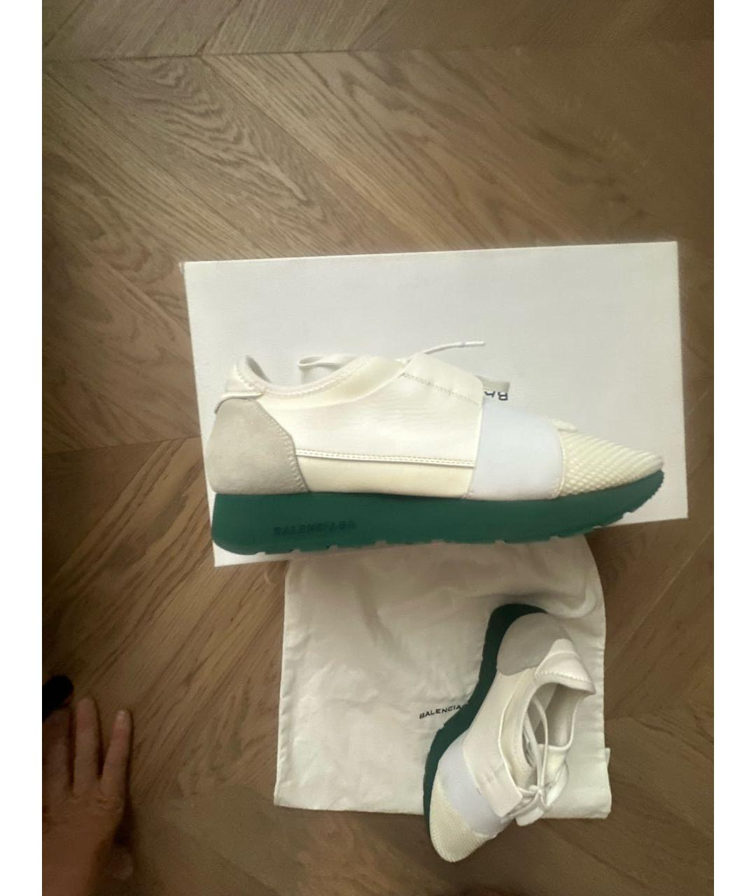 BALENCIAGA Белые текстильные кроссовки, фото 8