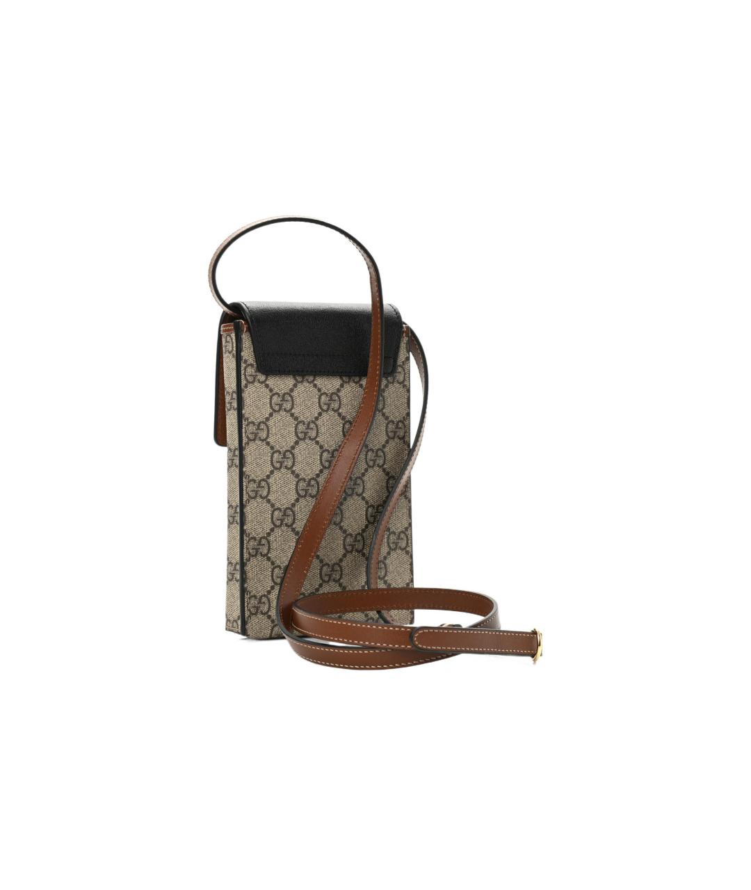 GUCCI Бежевая тканевая сумка через плечо, фото 2