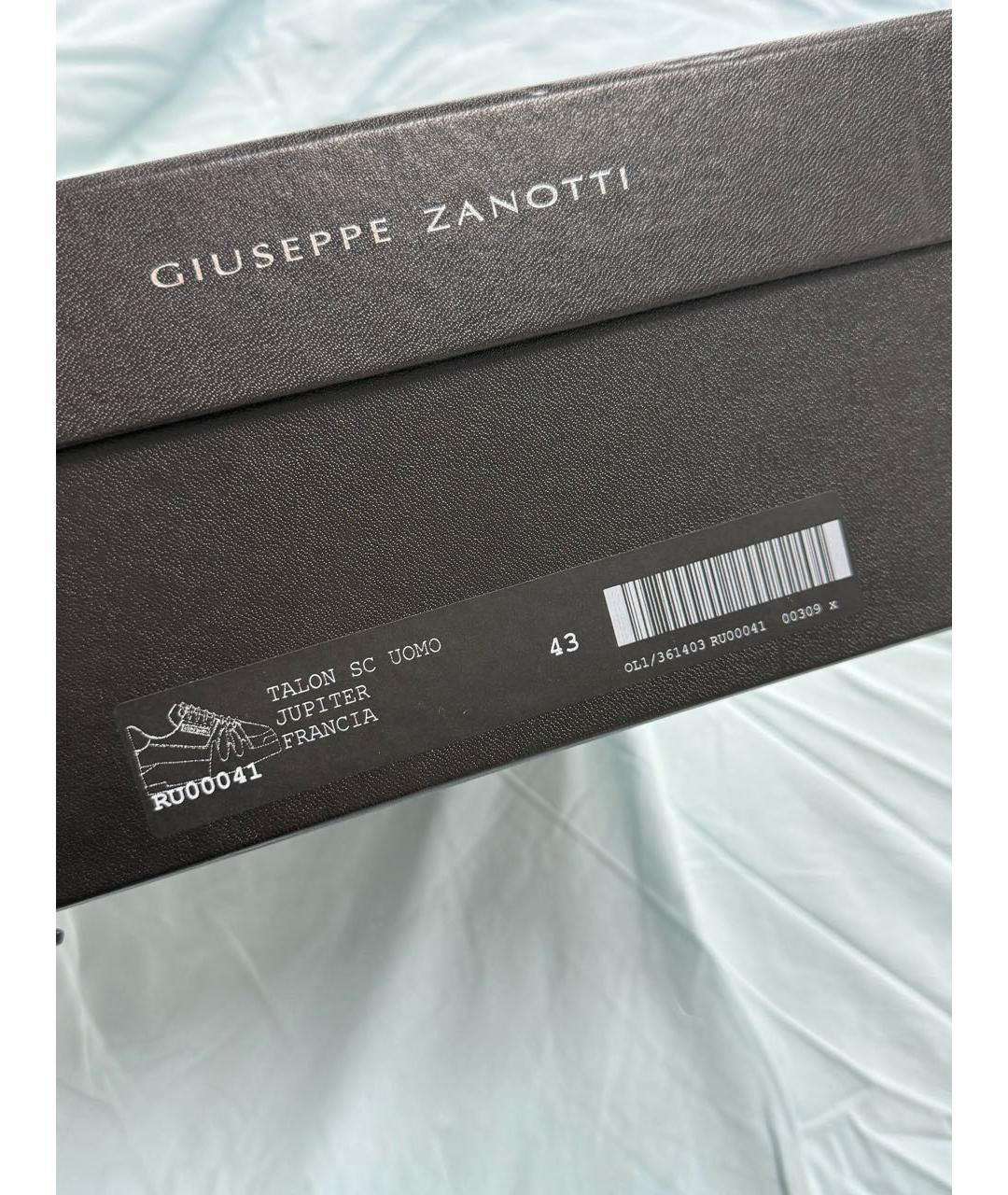 GIUSEPPE ZANOTTI DESIGN Синие низкие кроссовки / кеды, фото 6