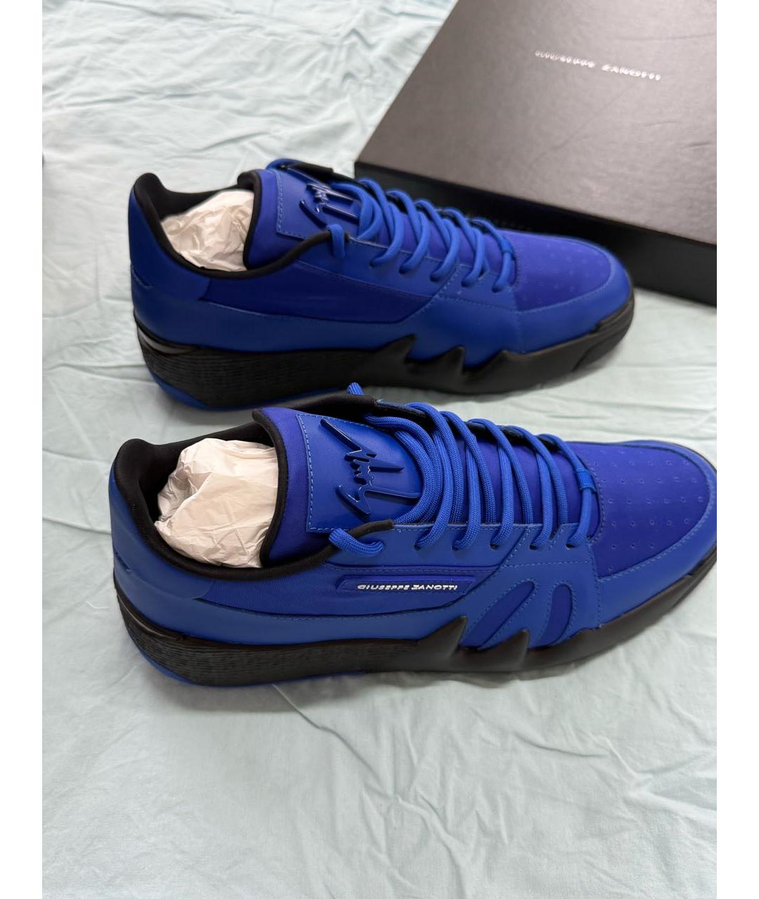 GIUSEPPE ZANOTTI DESIGN Синие низкие кроссовки / кеды, фото 7