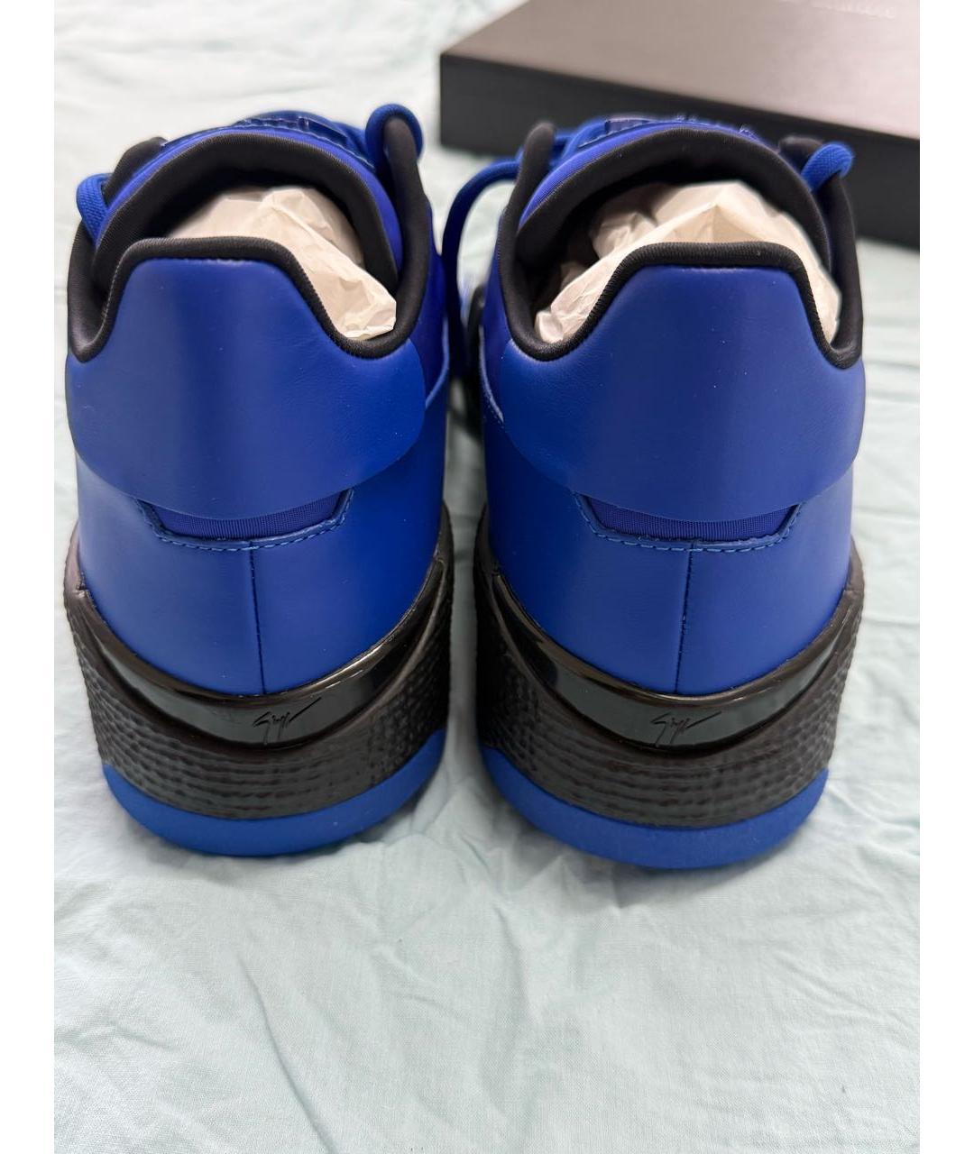 GIUSEPPE ZANOTTI DESIGN Синие низкие кроссовки / кеды, фото 4