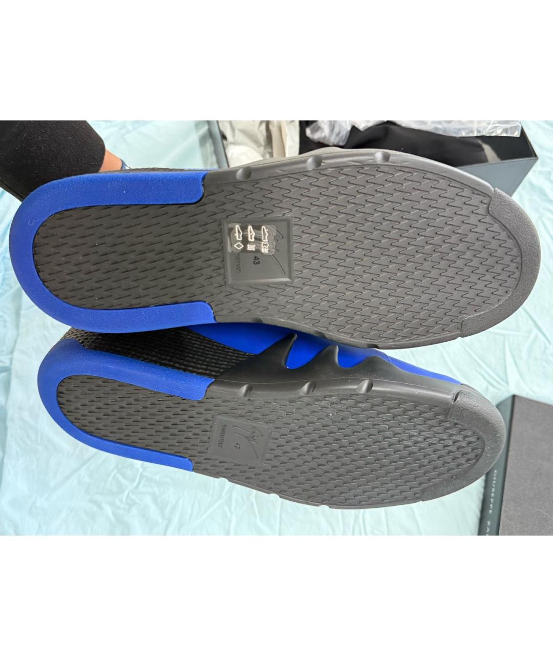 GIUSEPPE ZANOTTI DESIGN Синие низкие кроссовки / кеды, фото 5