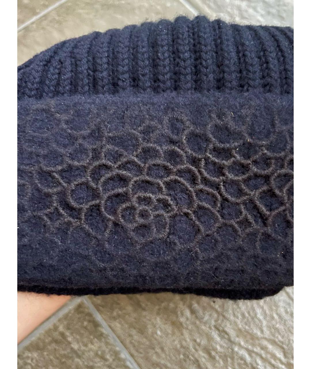 CHANEL Темно-синяя шапка, фото 6