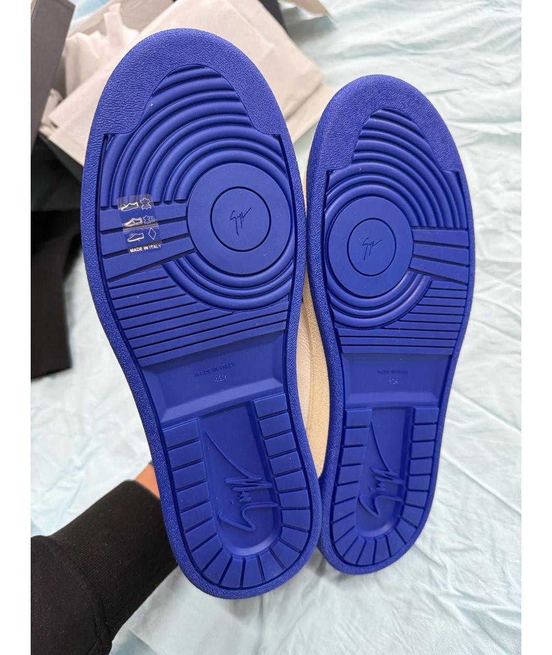 GIUSEPPE ZANOTTI DESIGN Синие низкие кроссовки / кеды, фото 5