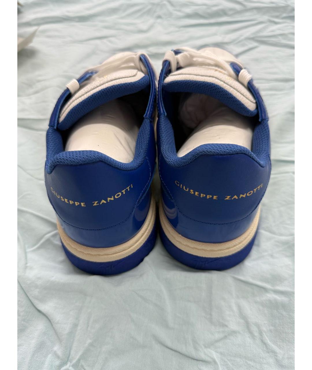 GIUSEPPE ZANOTTI DESIGN Синие низкие кроссовки / кеды, фото 4