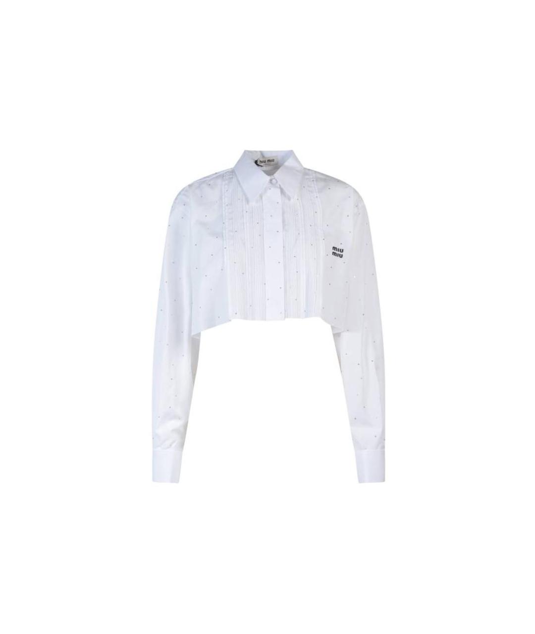 MIU MIU Белая хлопковая рубашка, фото 1