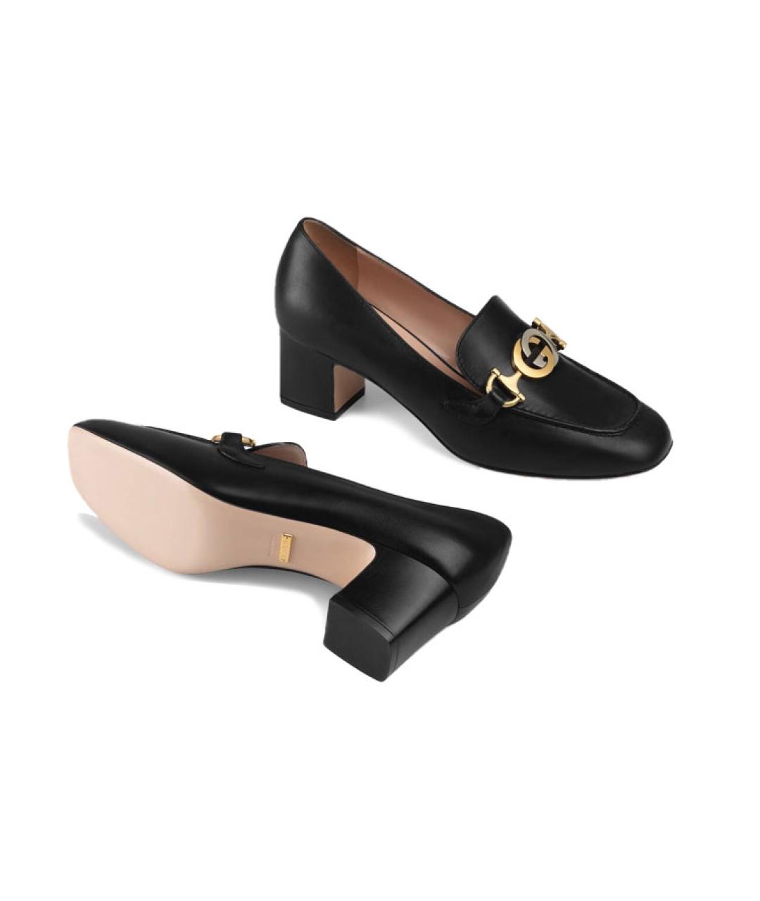GUCCI Черные кожаные туфли, фото 5
