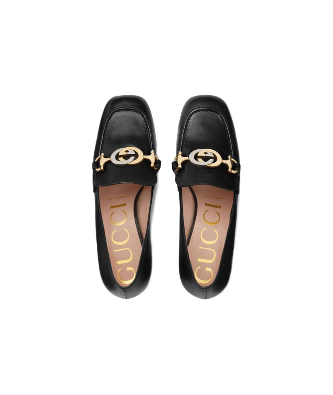 GUCCI Черные кожаные туфли, фото 3