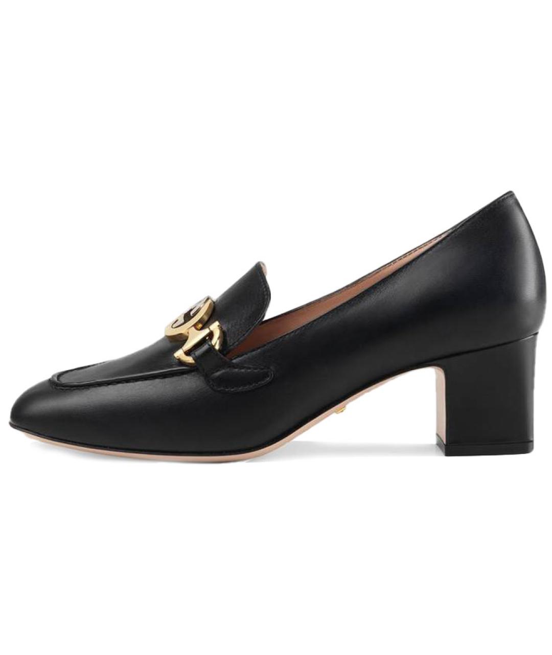 GUCCI Черные кожаные туфли, фото 6