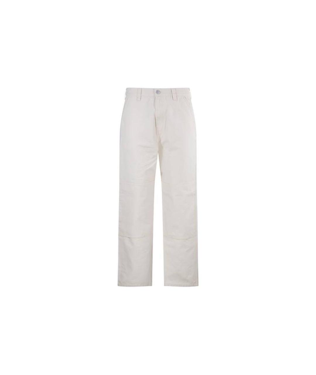 STONE ISLAND Белые повседневные брюки, фото 4