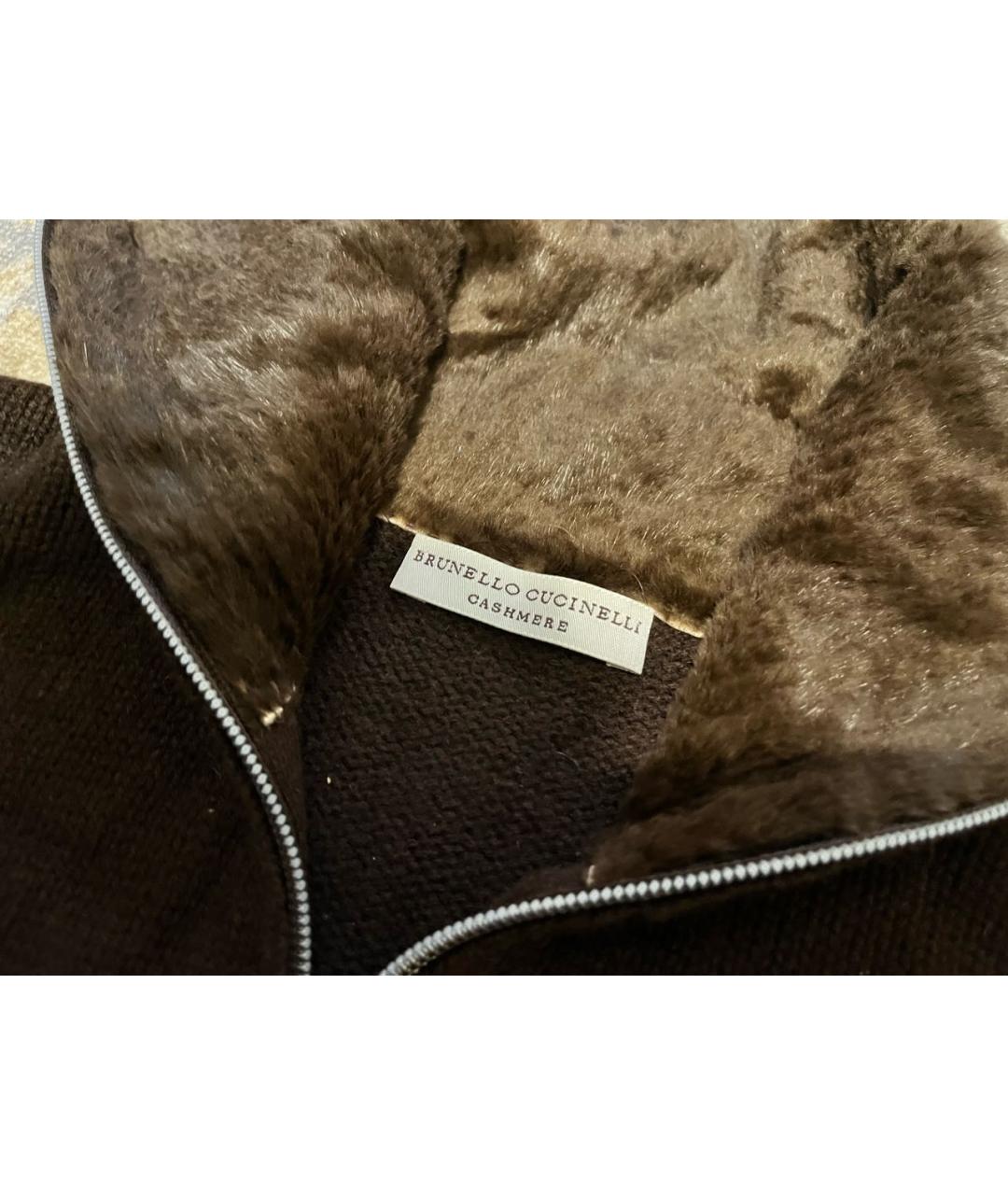 BRUNELLO CUCINELLI Коричневый кашемировый джемпер / свитер, фото 6