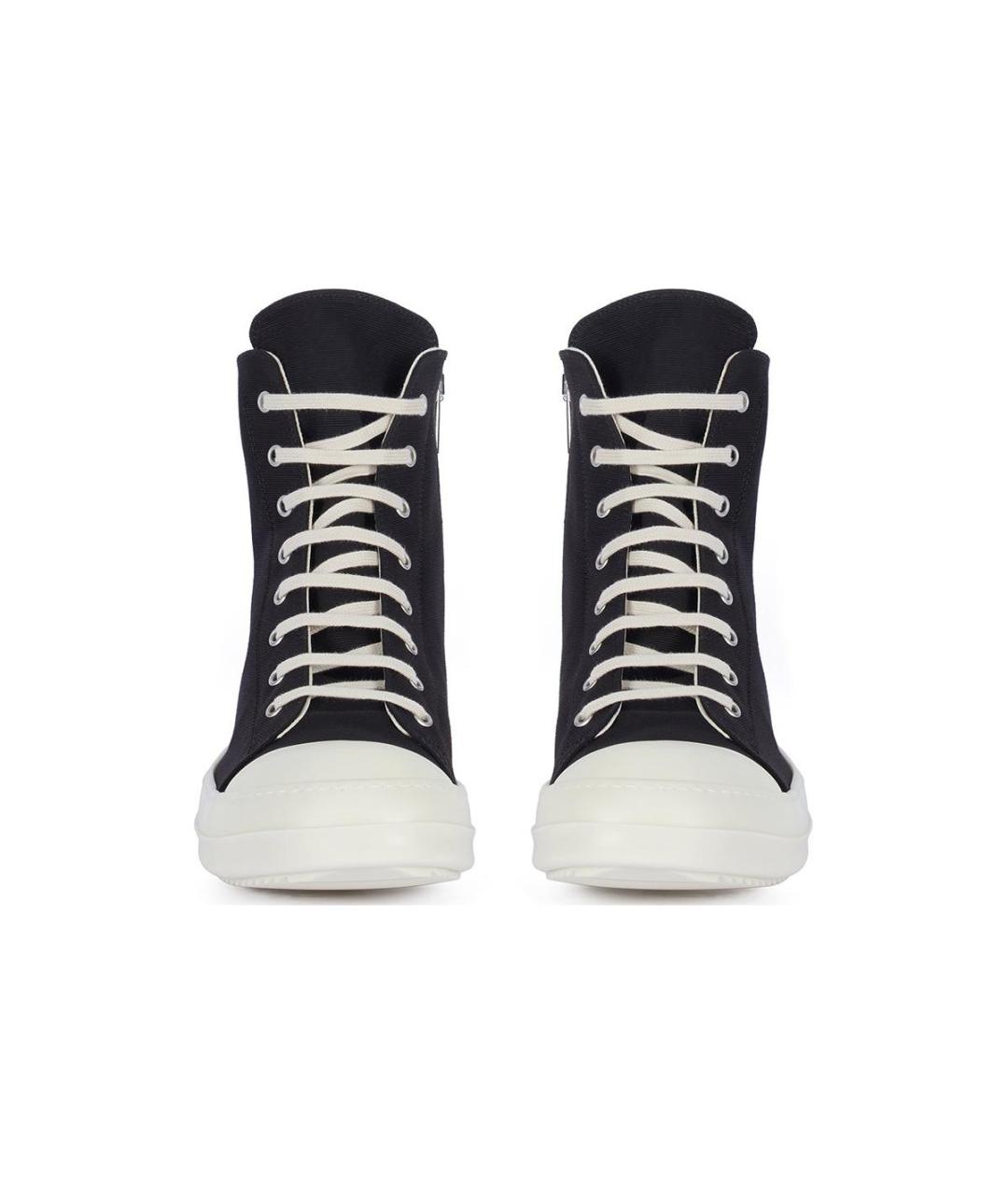 RICK OWENS Черные низкие кроссовки / кеды, фото 3