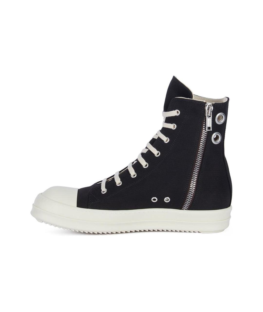 RICK OWENS Черные низкие кроссовки / кеды, фото 2