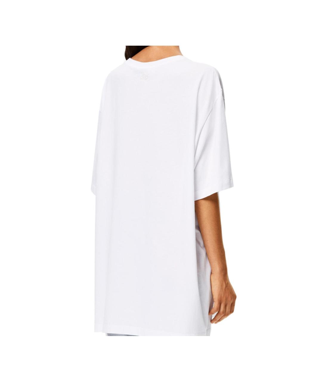 LOEWE Белая хлопковая футболка, фото 5