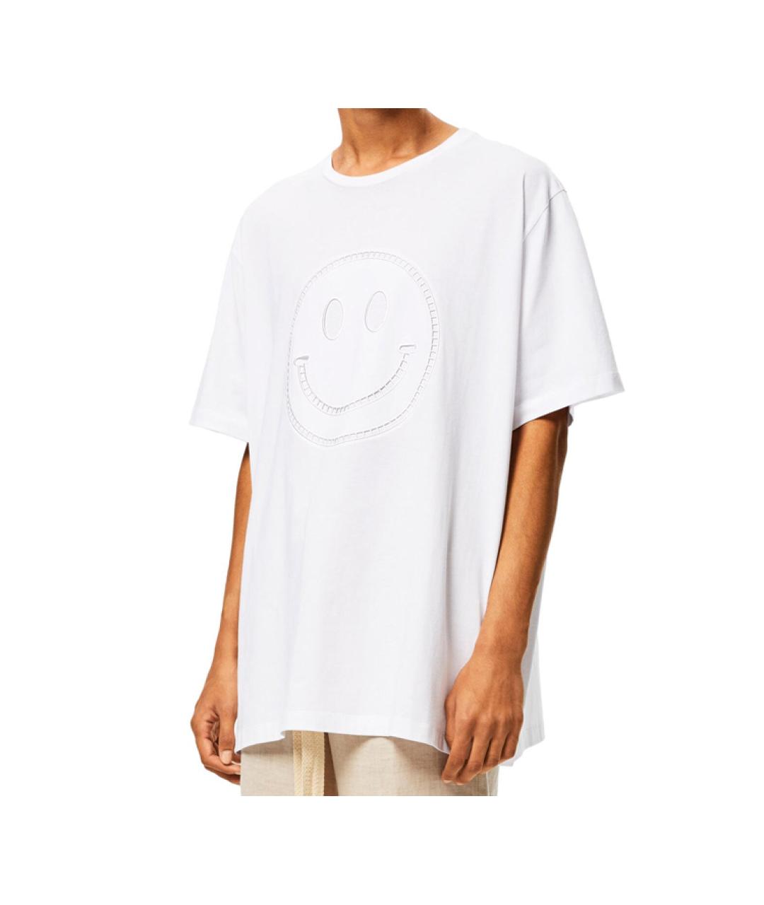 LOEWE Белая хлопковая футболка, фото 4