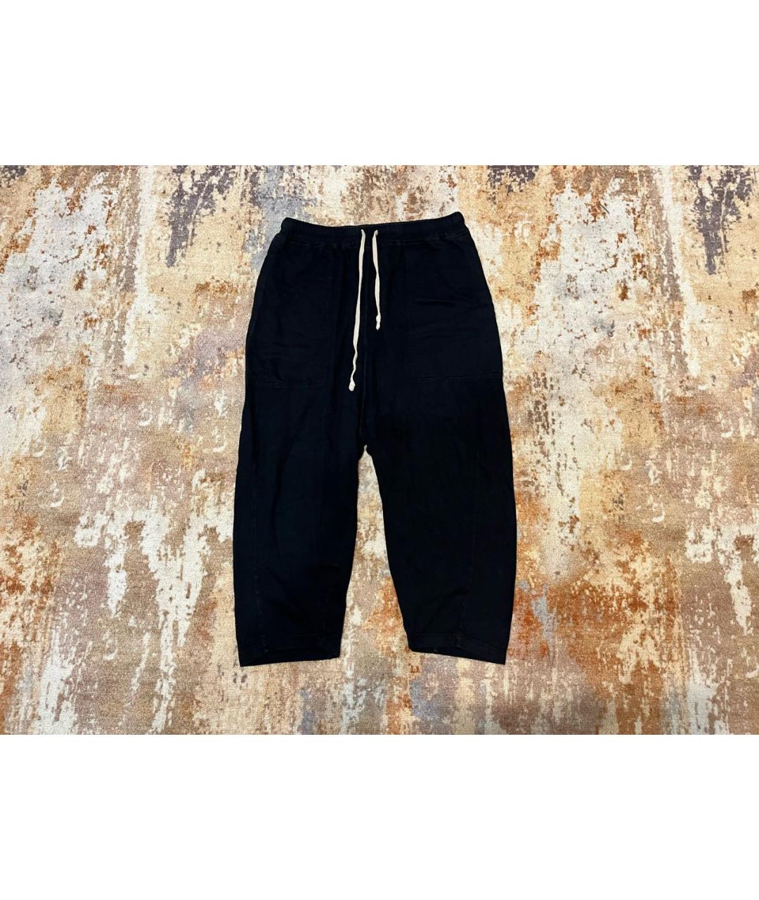 RICK OWENS DRKSHDW Черные хлопковые брюки широкие, фото 8