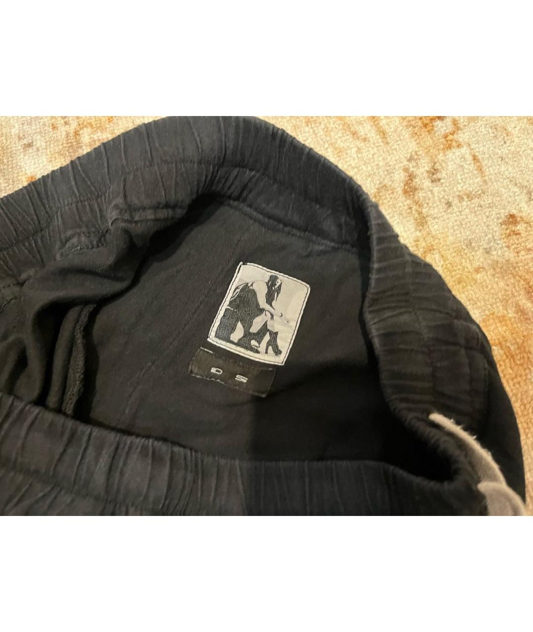 RICK OWENS DRKSHDW Черные хлопковые брюки широкие, фото 5