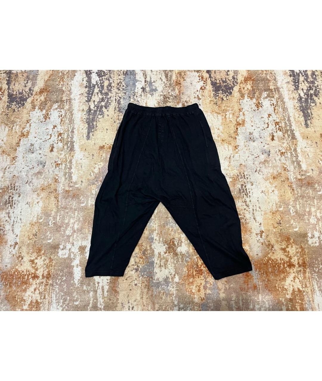 RICK OWENS DRKSHDW Черные хлопковые брюки широкие, фото 2
