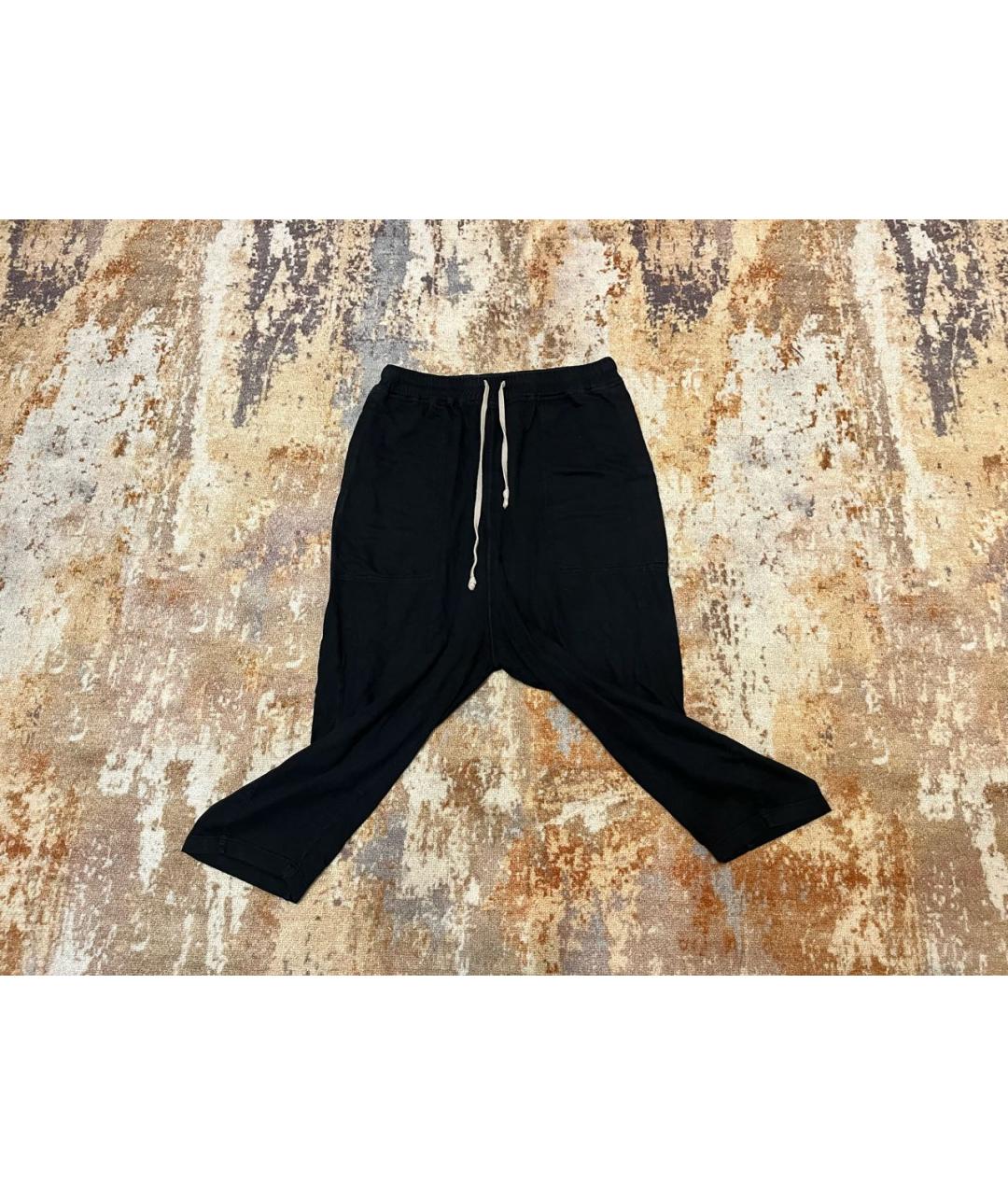 RICK OWENS DRKSHDW Черные хлопковые брюки широкие, фото 3