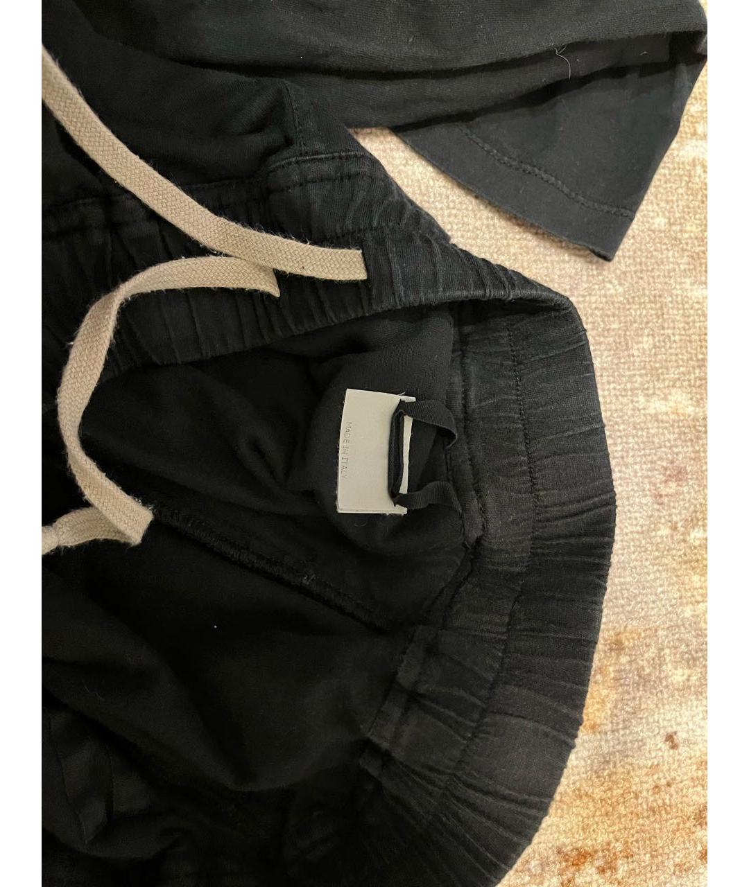RICK OWENS DRKSHDW Черные хлопковые брюки широкие, фото 6