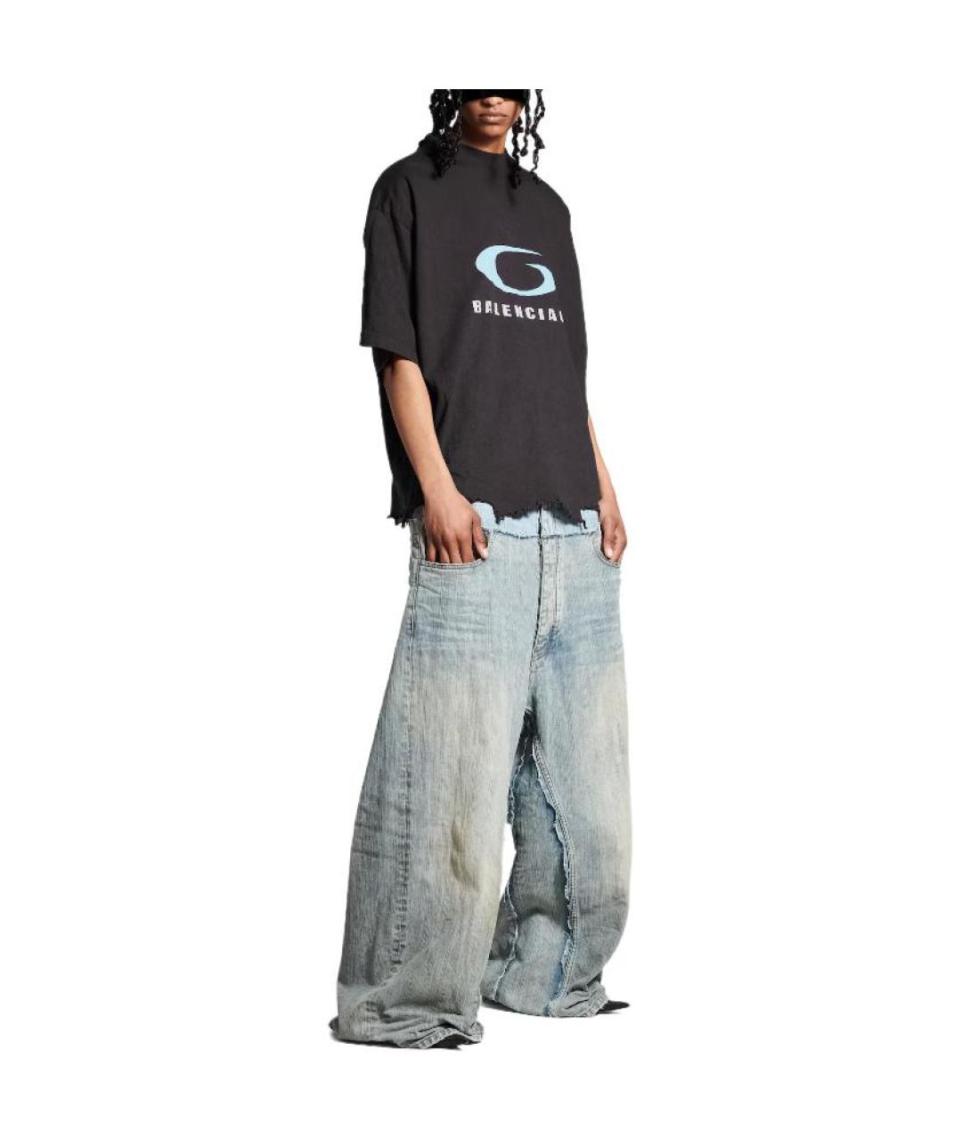 BALENCIAGA Черная футболка, фото 3