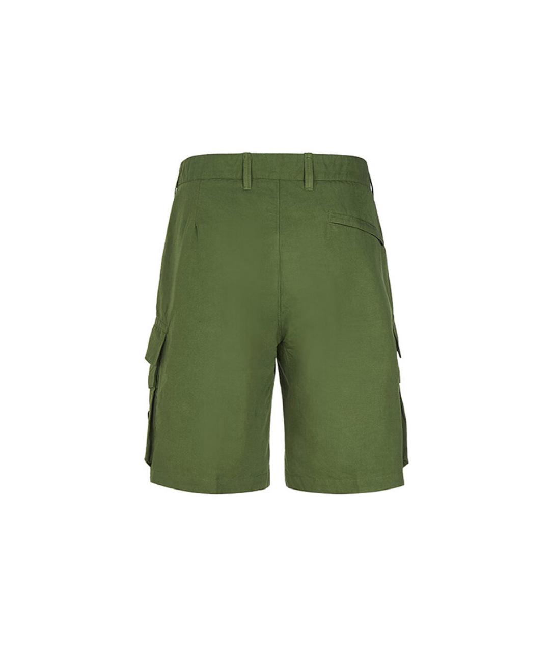 STONE ISLAND Хаки хлопковые шорты, фото 2
