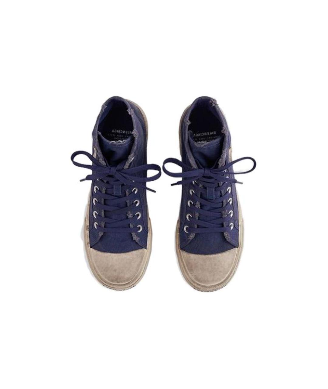 BALENCIAGA Синие высокие кроссовки / кеды, фото 4