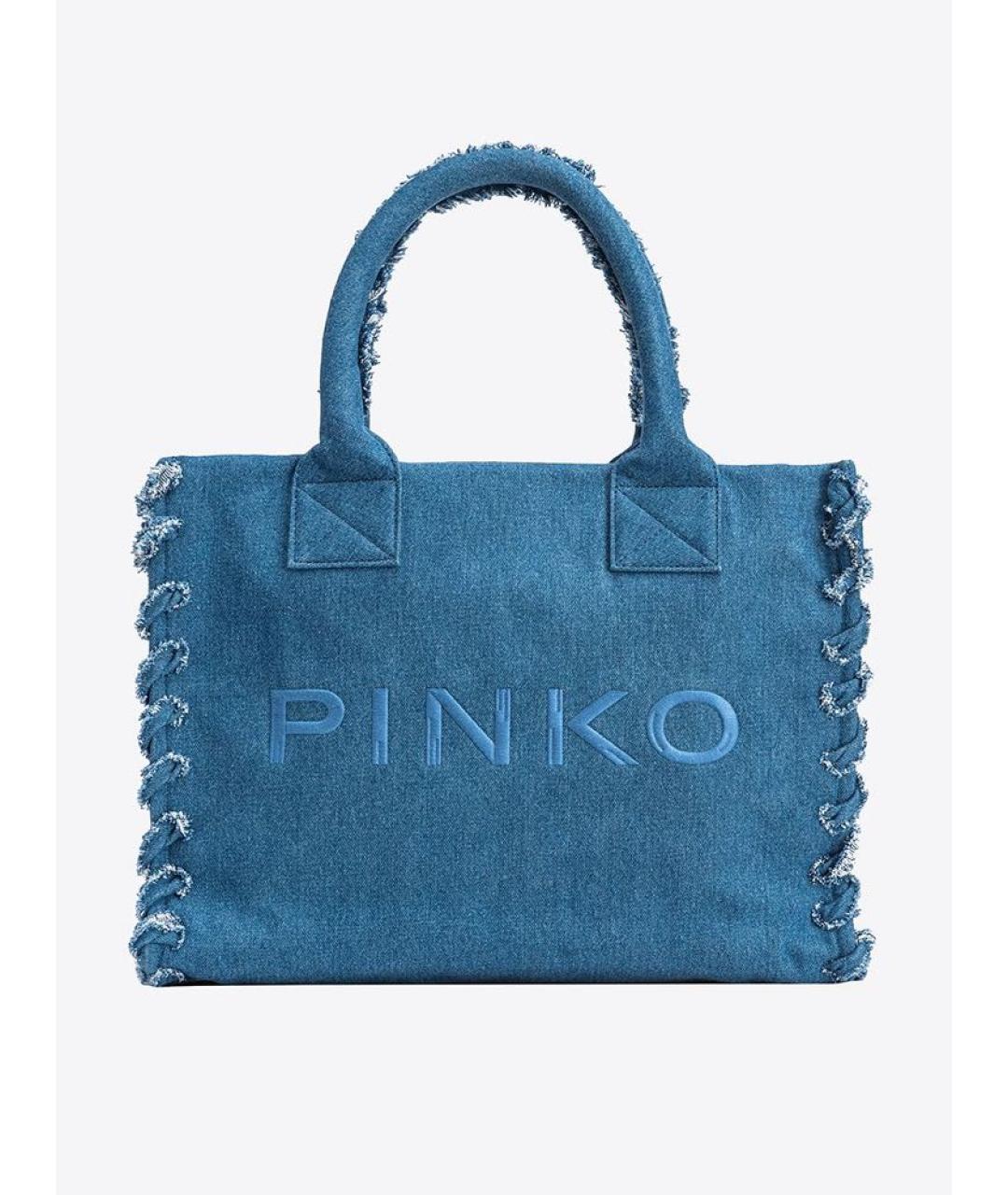 PINKO Синяя сумка тоут, фото 8