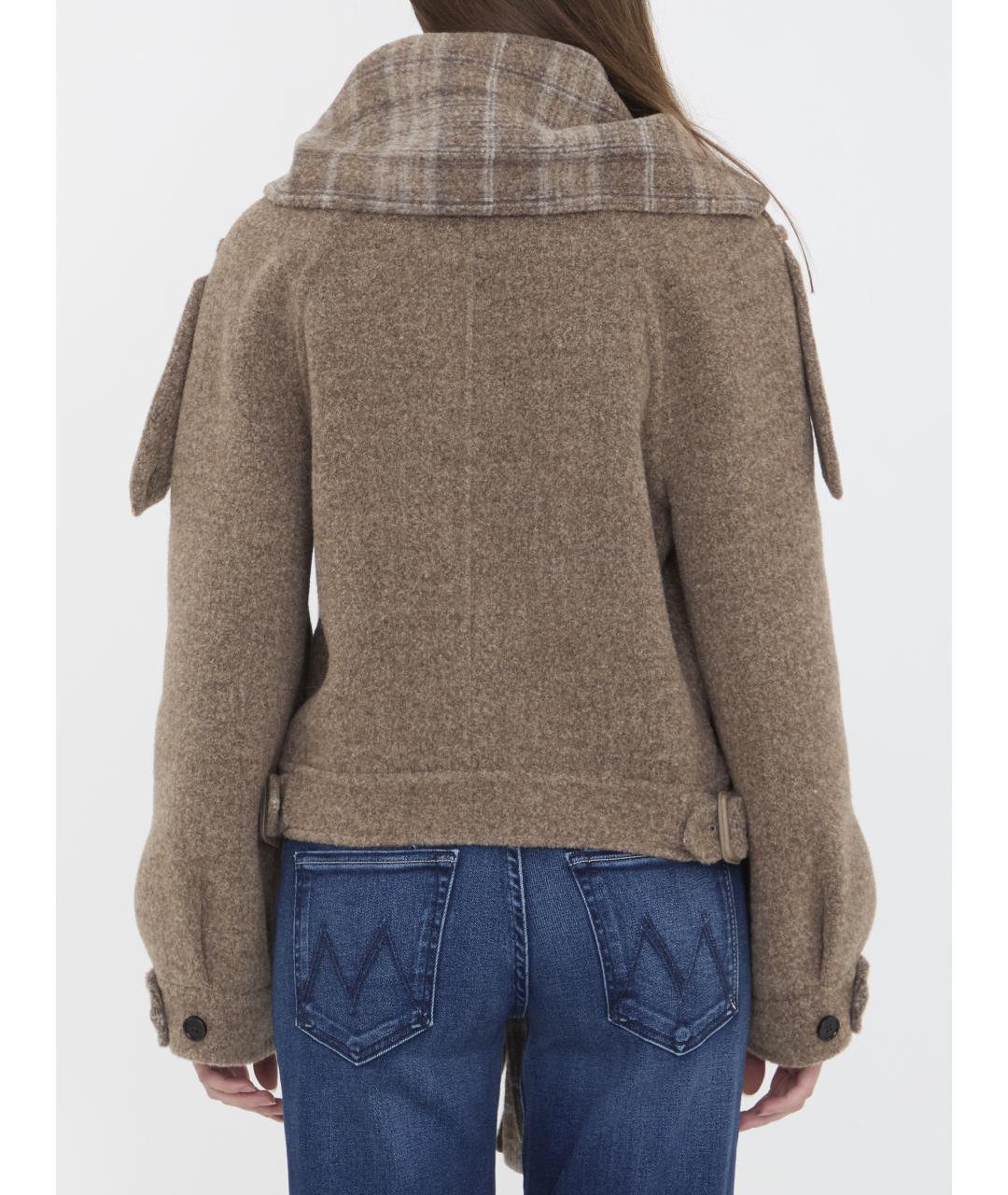 BURBERRY Коричневая шерстяная куртка, фото 2