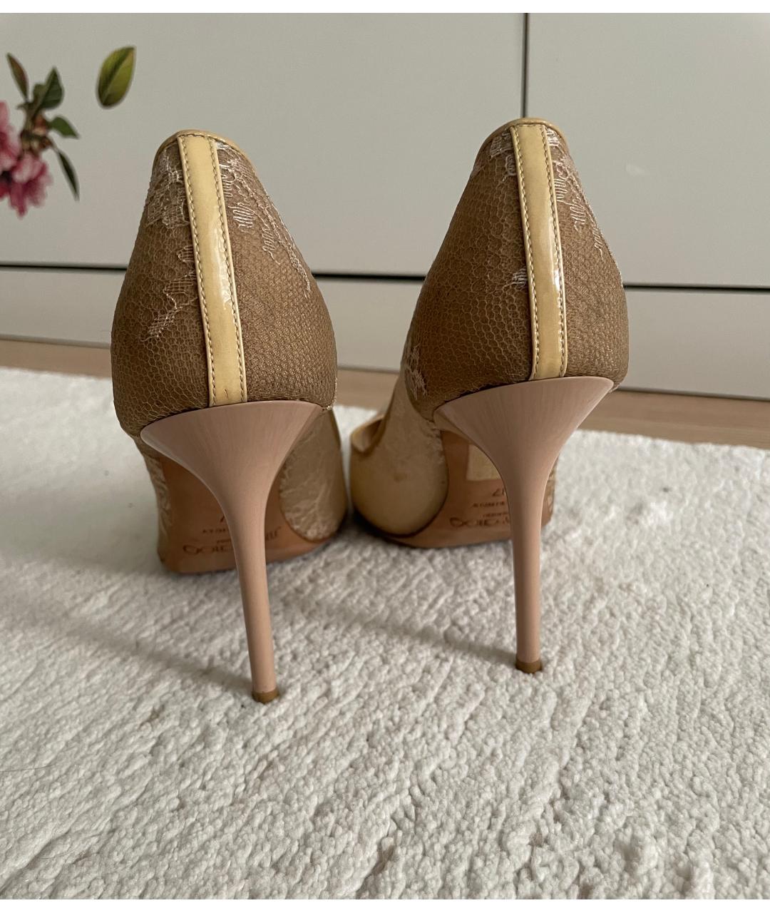 JIMMY CHOO Бежевые текстильные туфли, фото 3