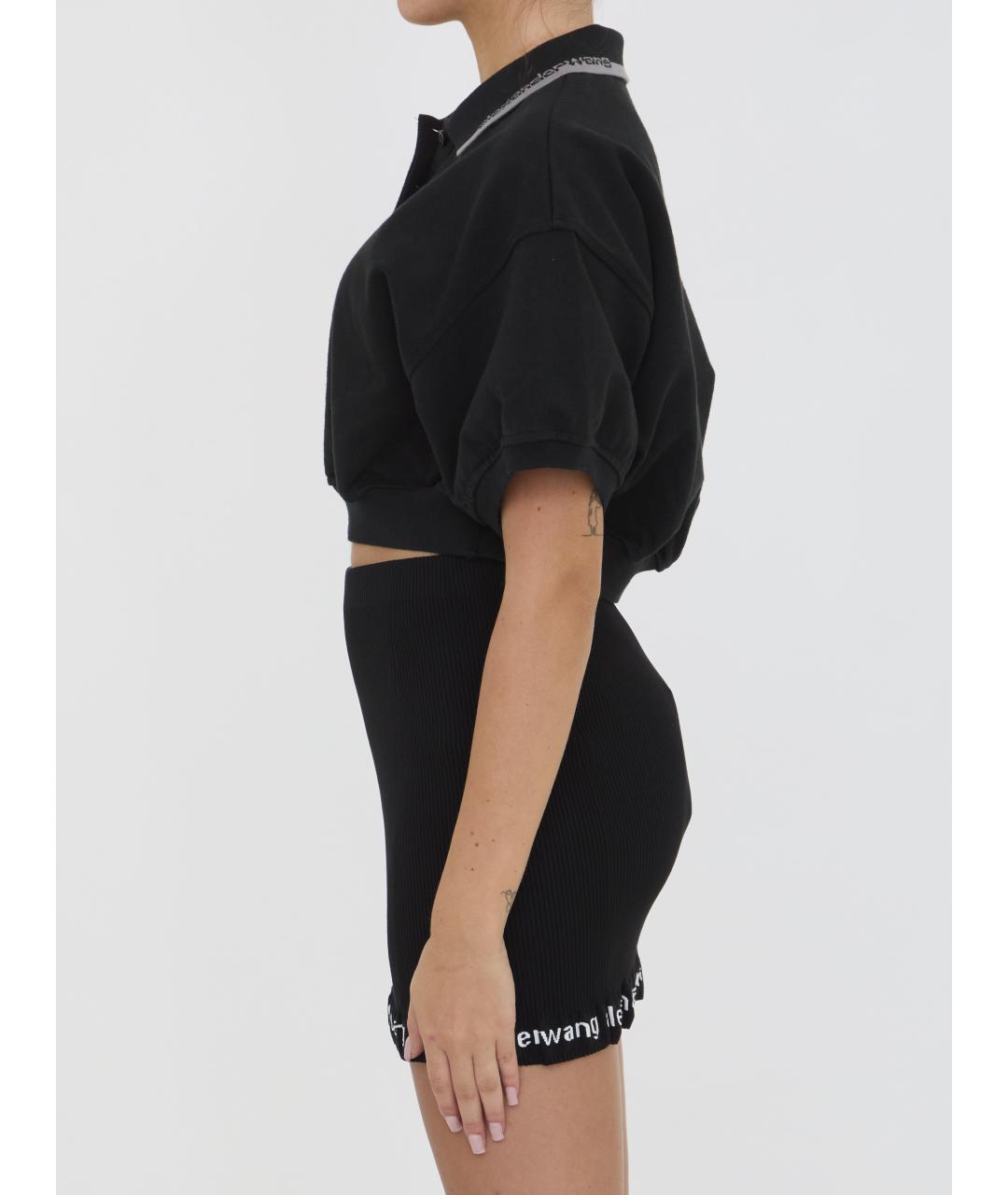 ALEXANDER WANG Черная хлопковая футболка, фото 4