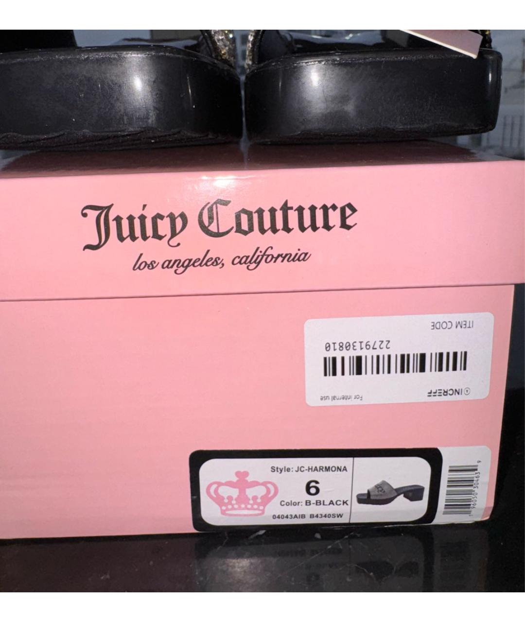 JUICY COUTURE Черные мюли, фото 7