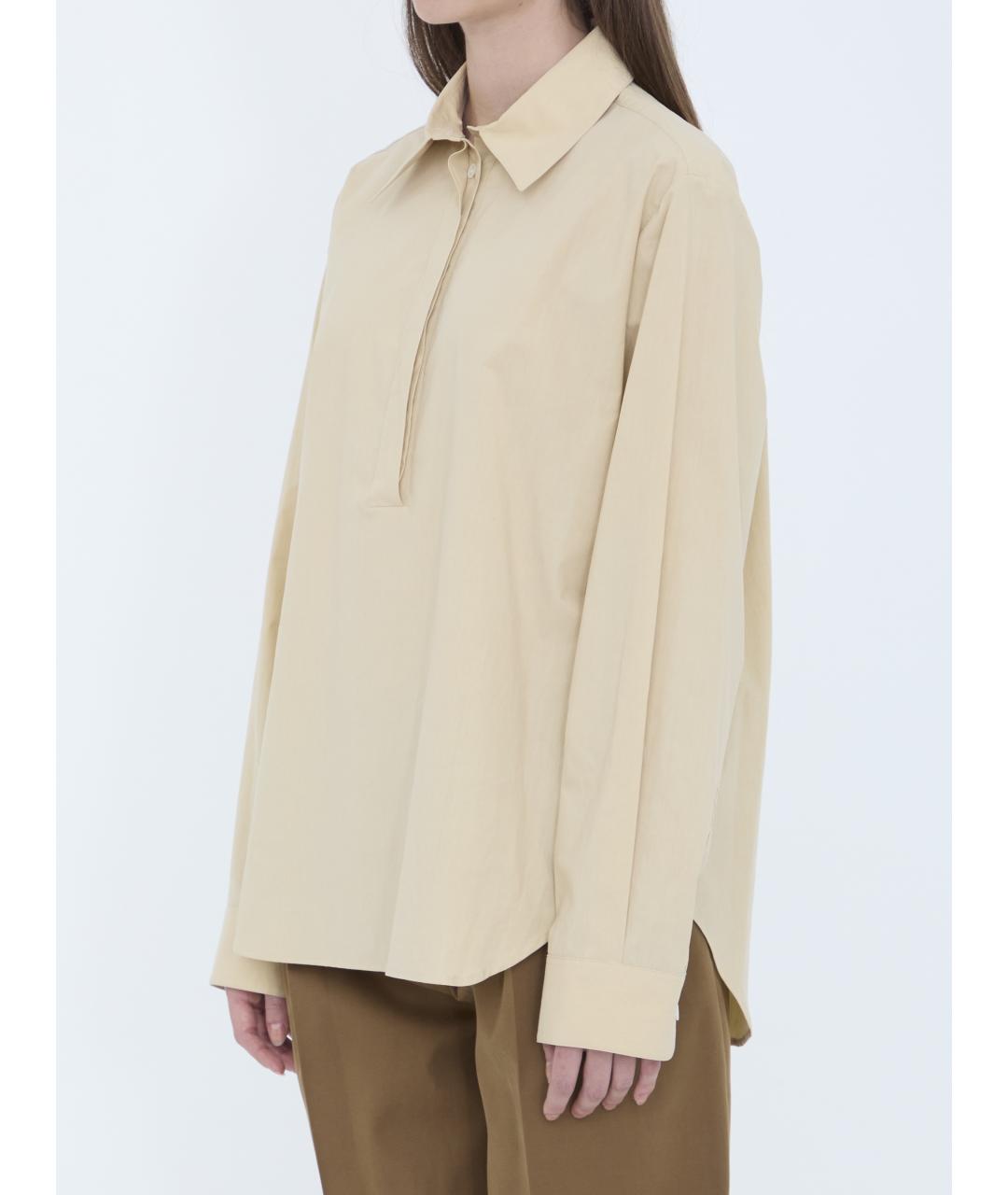 THE ROW Бежевая хлопковая рубашка, фото 3
