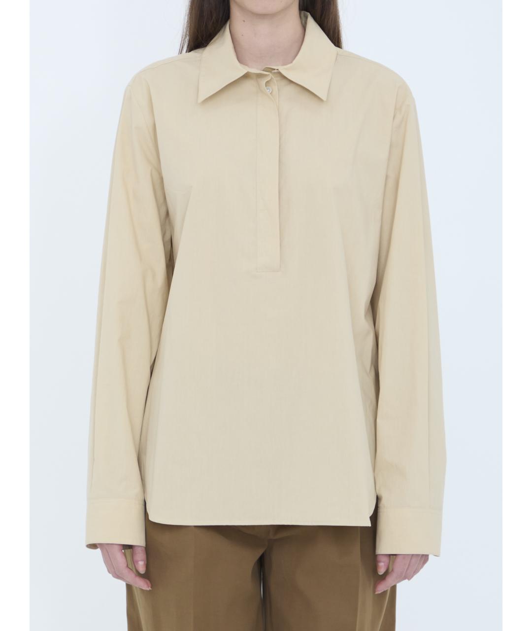 THE ROW Бежевая хлопковая рубашка, фото 2