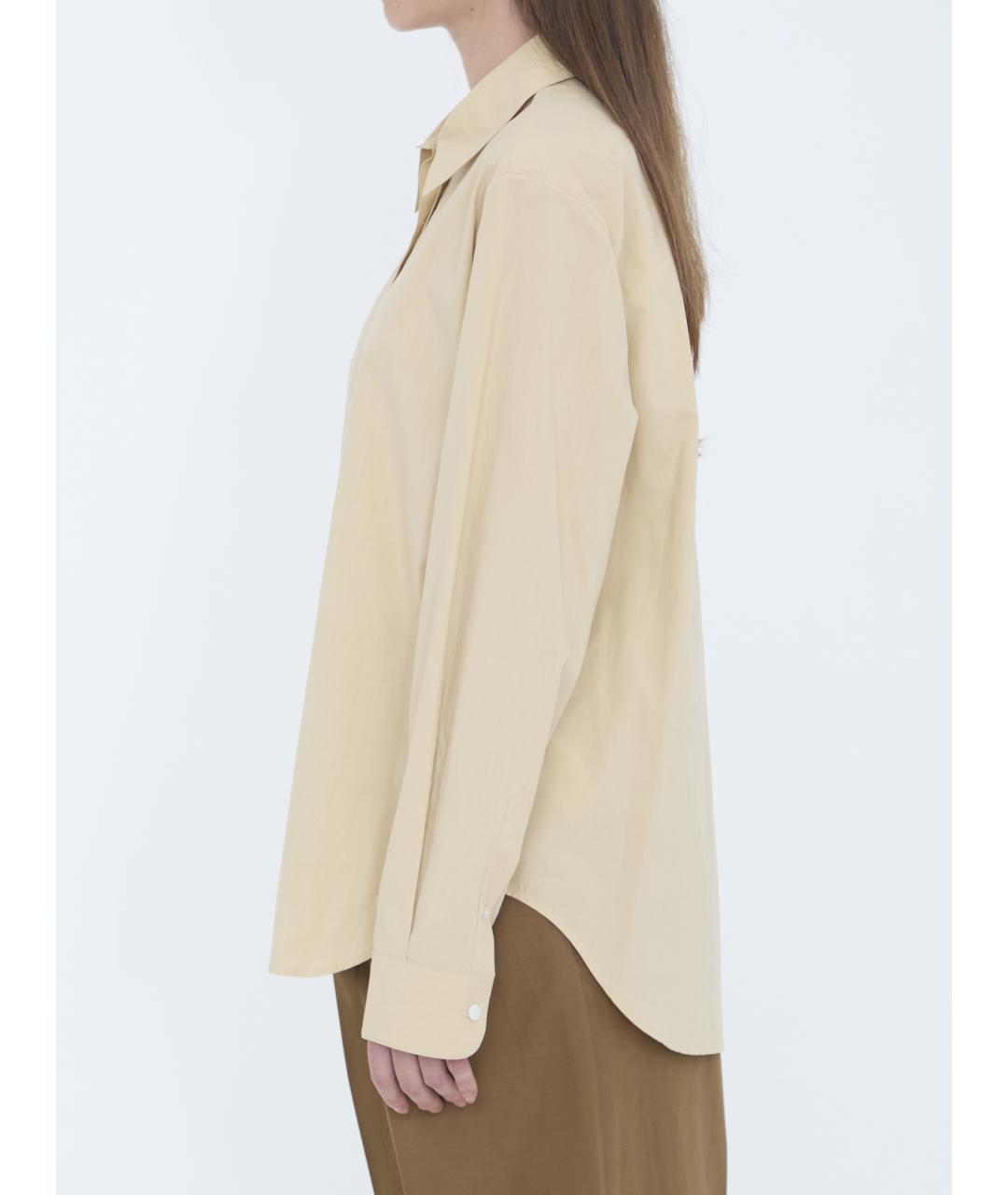THE ROW Бежевая хлопковая рубашка, фото 4