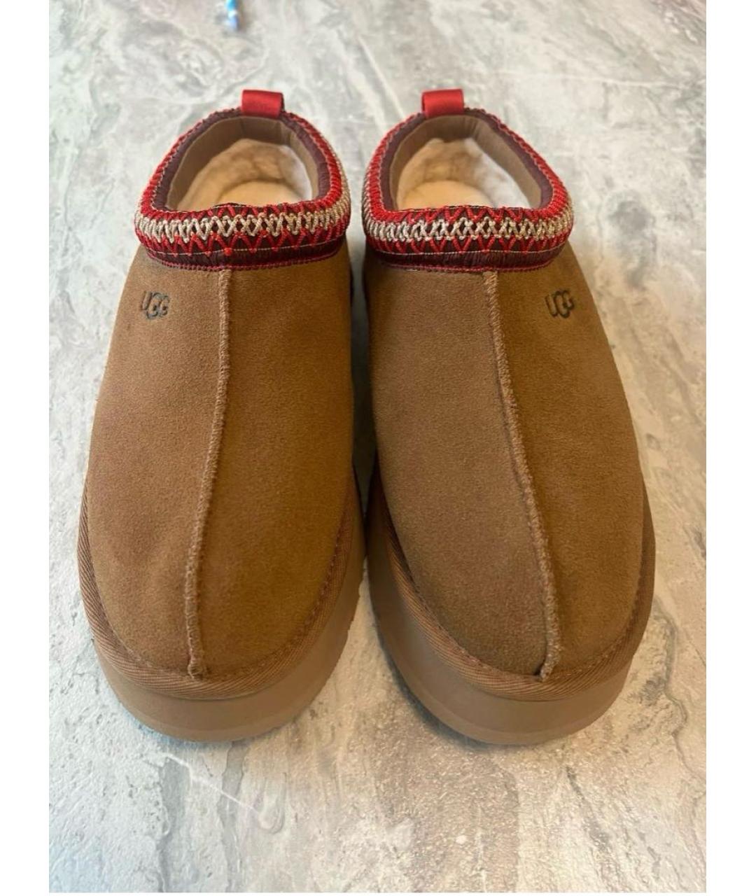 UGG AUSTRALIA Бежевые замшевые сабо, фото 2