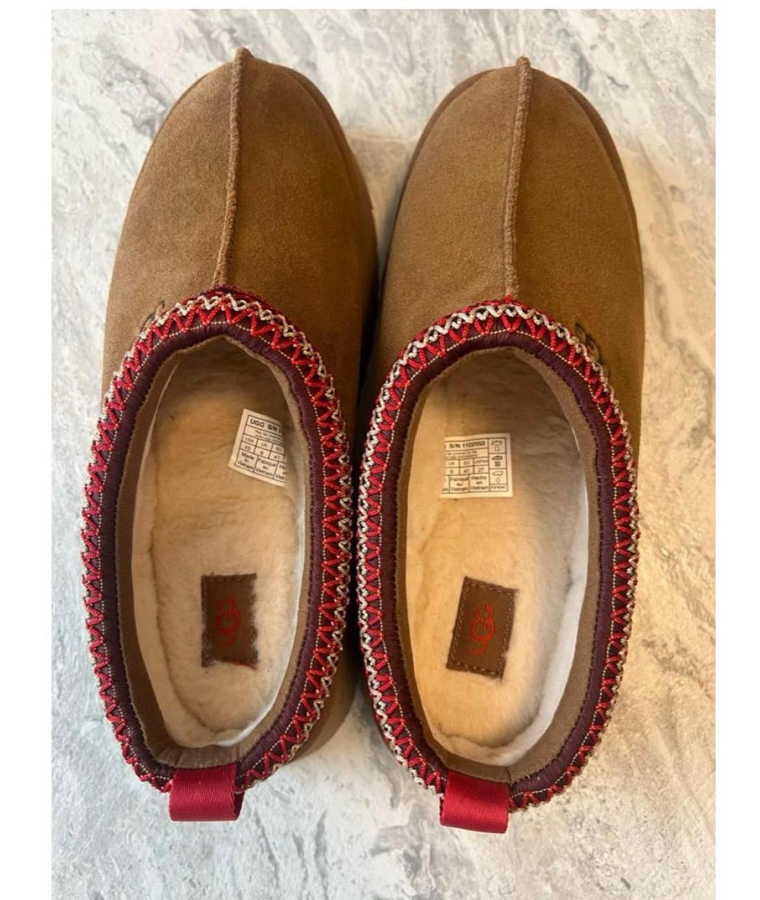 UGG AUSTRALIA Бежевые замшевые сабо, фото 3