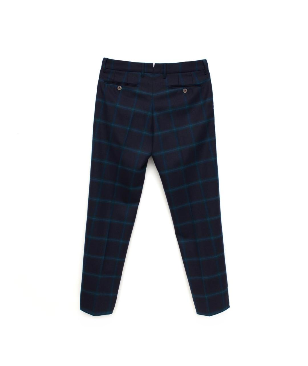 PT TORINO Темно-синие шерстяные брюки узкие, фото 2