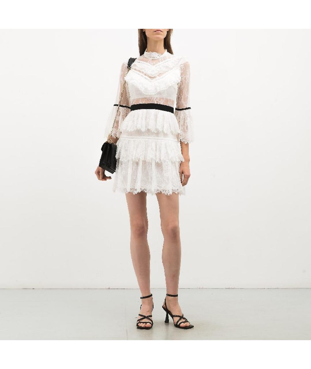 SELF-PORTRAIT Белое коктейльное платье, фото 2