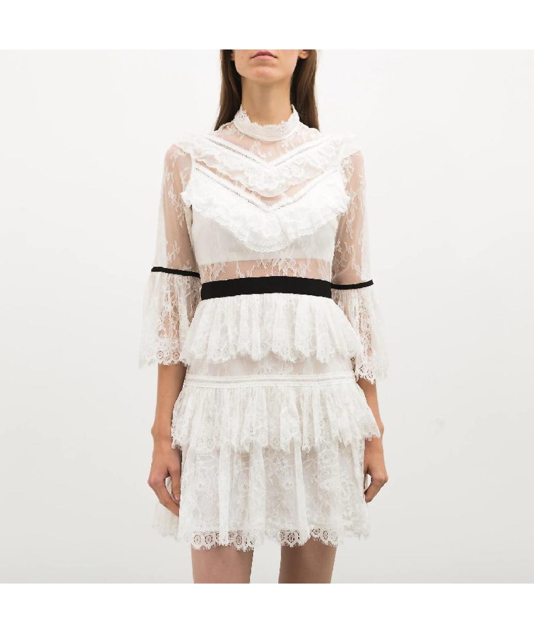 SELF-PORTRAIT Белое коктейльное платье, фото 3