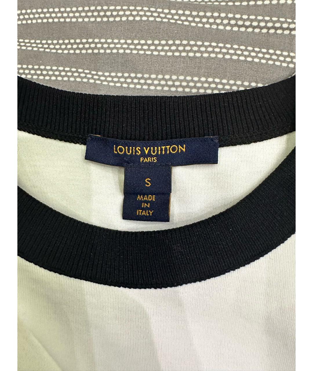 LOUIS VUITTON Белая хлопковая футболка, фото 6