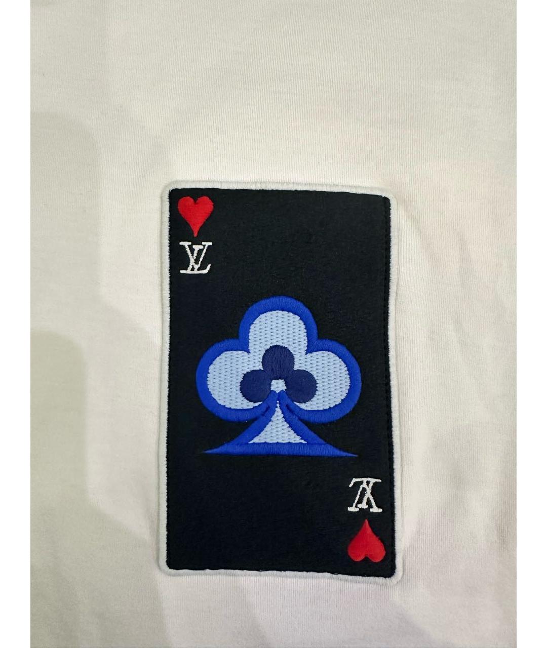 LOUIS VUITTON Белая хлопковая футболка, фото 4