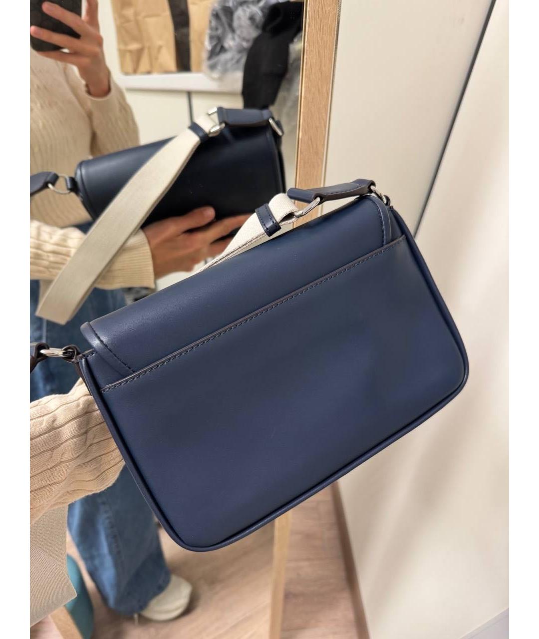MICHAEL KORS Темно-синяя кожаная сумка через плечо, фото 5