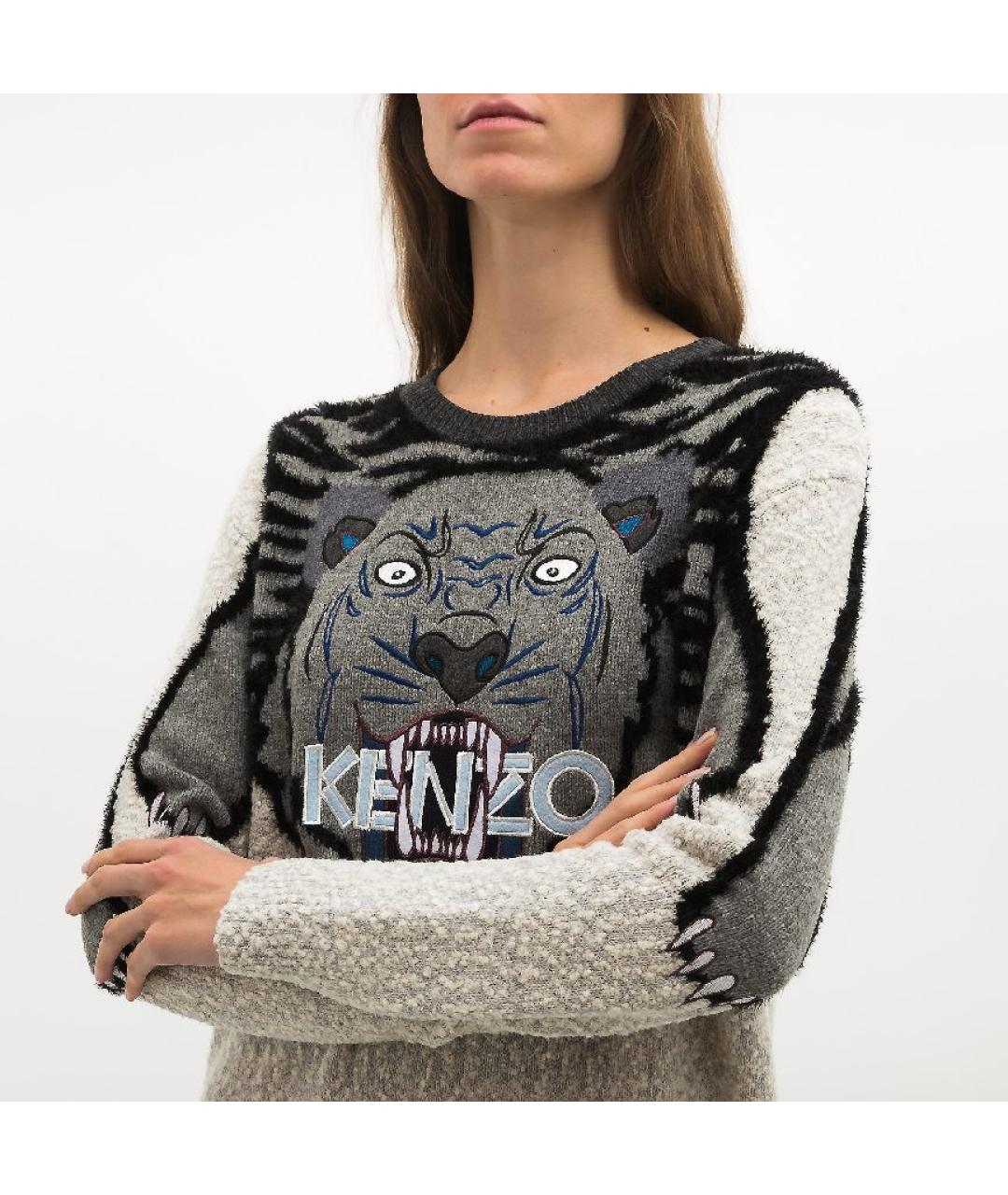 KENZO Серое повседневное платье, фото 2