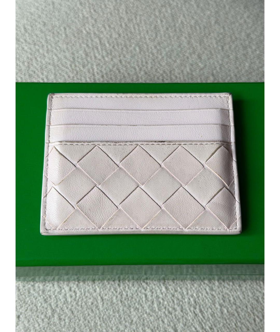 BOTTEGA VENETA Розовый кожаный кардхолдер, фото 3
