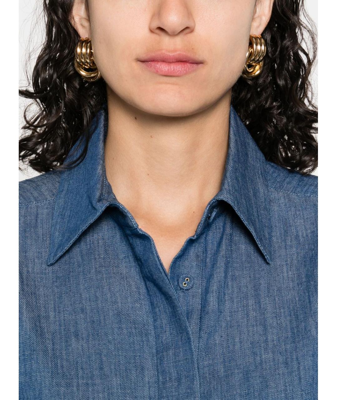 ZIMMERMANN Синяя хлопковая рубашка, фото 3