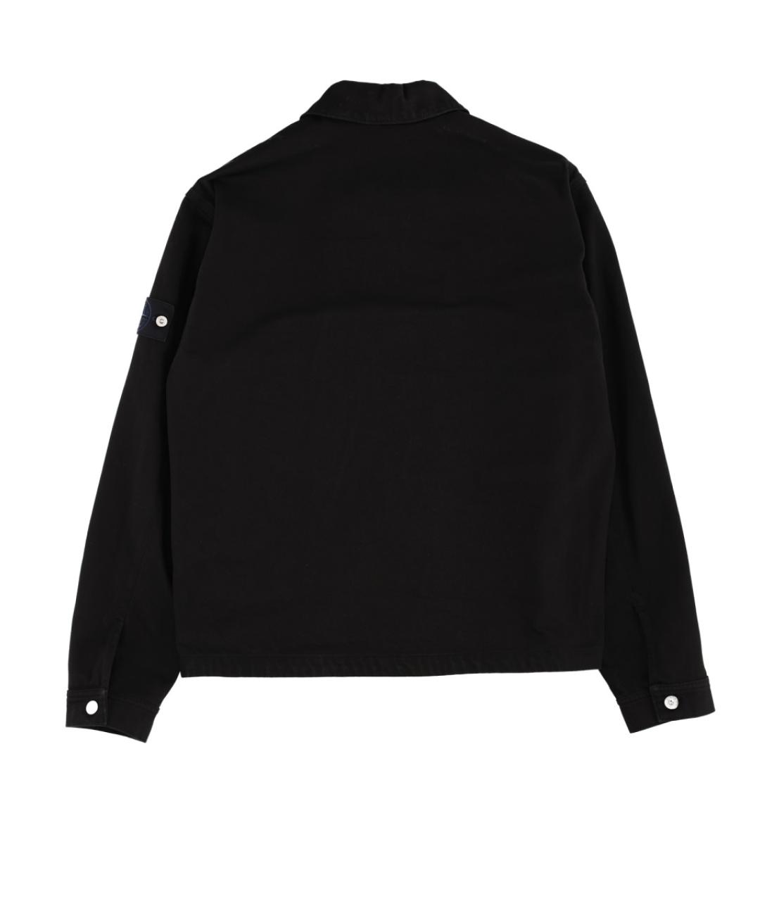 STONE ISLAND Черная хлопковая куртка, фото 2