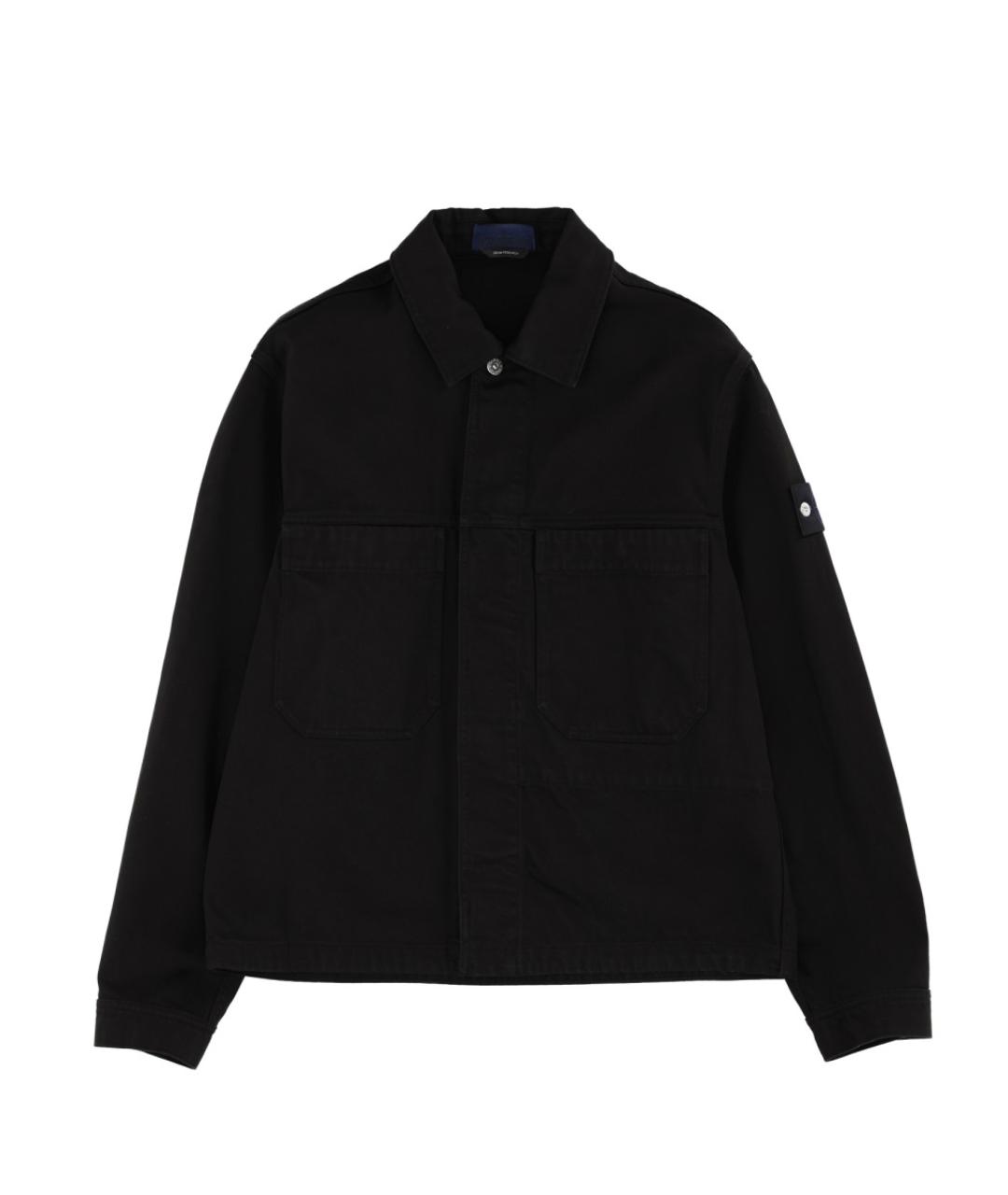 STONE ISLAND Черная хлопковая куртка, фото 1