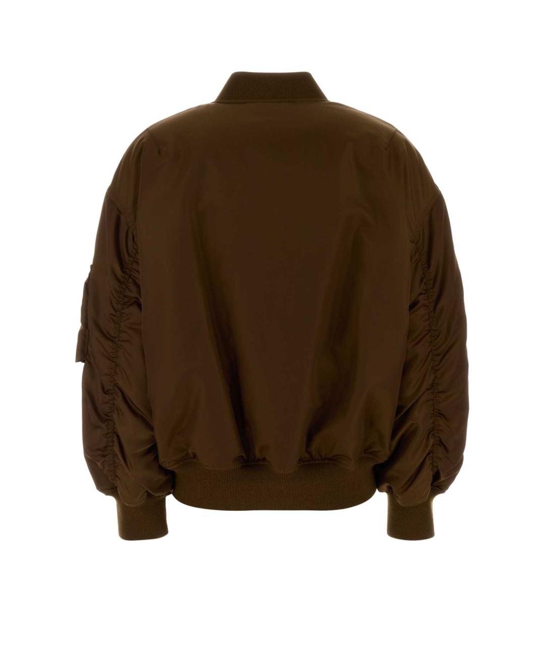 SAINT LAURENT Коричневая полиэстеровая куртка, фото 2